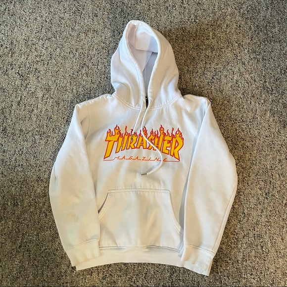 Thrasher Other - White Thrasher Hoodie